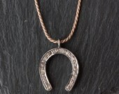Pavé Diamond Horseshoe Necklace