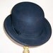 Antique Men's Fur Felt Bowler Hat From The Early 1900's