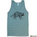 Unisex RACCOON Tri Blend Tank Top american apparel XS S M L XL (4 Color Options)