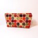 Medium Cotton Zipper Pouch - Floral Sampler in Mini Squares