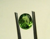 Green Tourmaline Gemstone - Green Tourmaline - faceted Gemstone - natural unheated untreated - oval - oval cut - bright light
