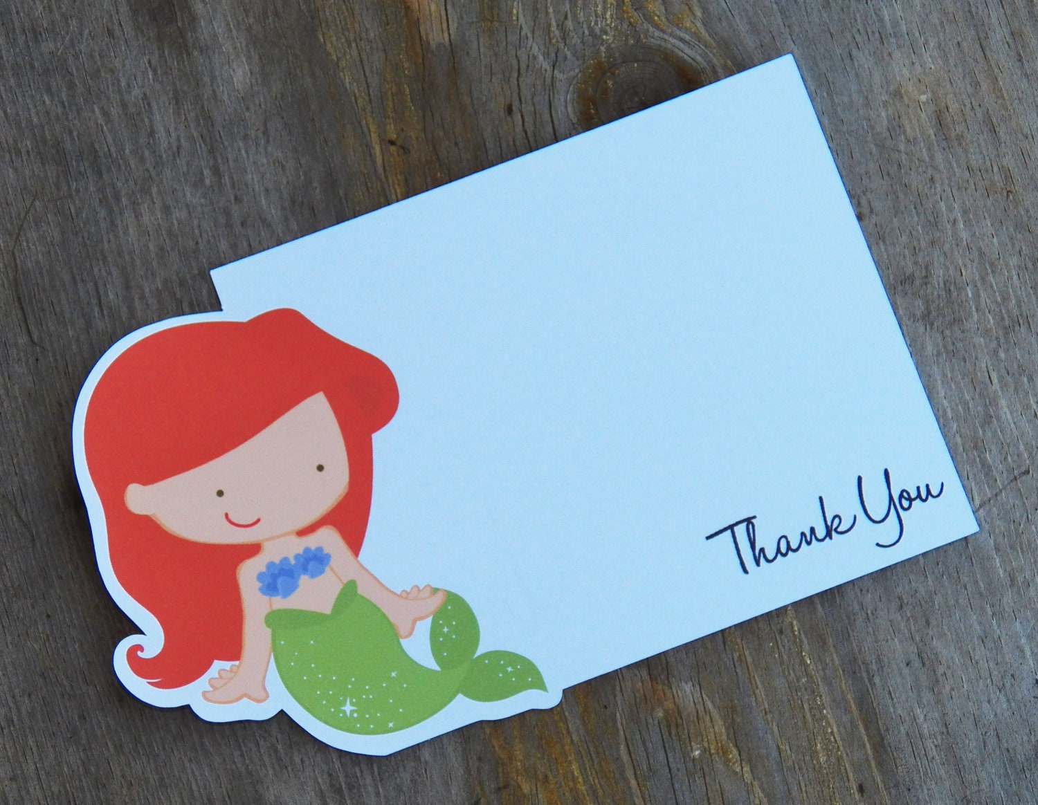 Princess Party - Set of 8 Ariel Thank You Cards by The Birthday House