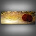 tree painting cloud painting metallic gold large landscape abstract 48 x 18