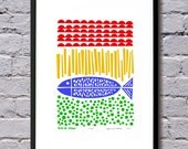 Fish & Chips limited edition silkscreen print