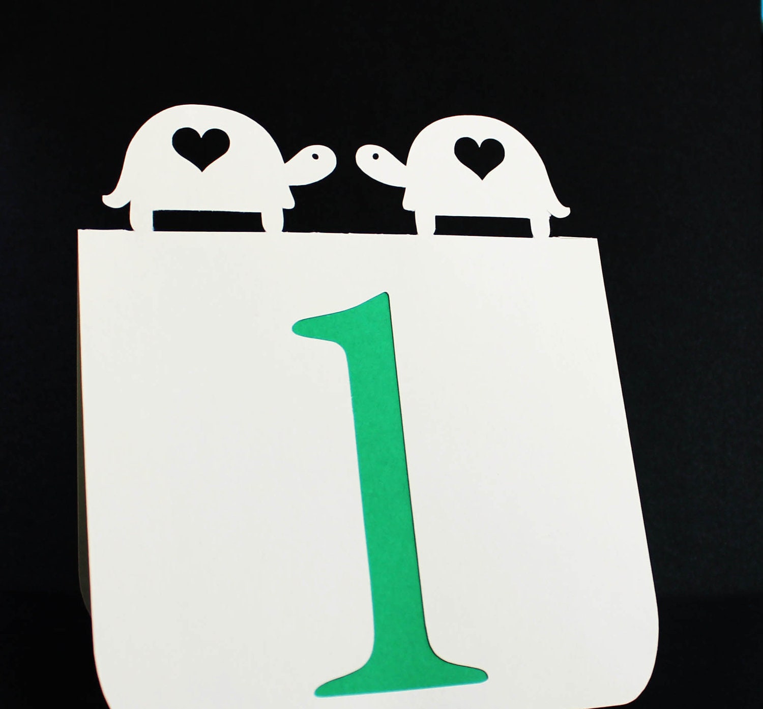 Wedding Table Numbers with Turtles Accent 1 to 25