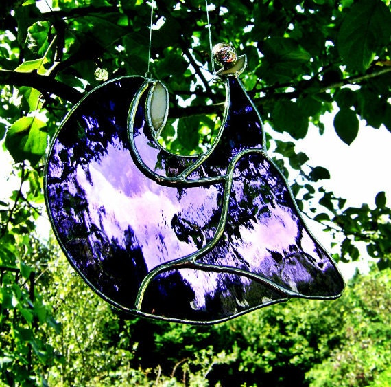 Fortune Teller Purple Stained Glass Tarot Valentines Mothers Day Easter Ostara Wicca Pagan Housewarming Wedding Christmas Halloween Birthday