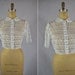 vintage lace top 1950s cardigan M/L