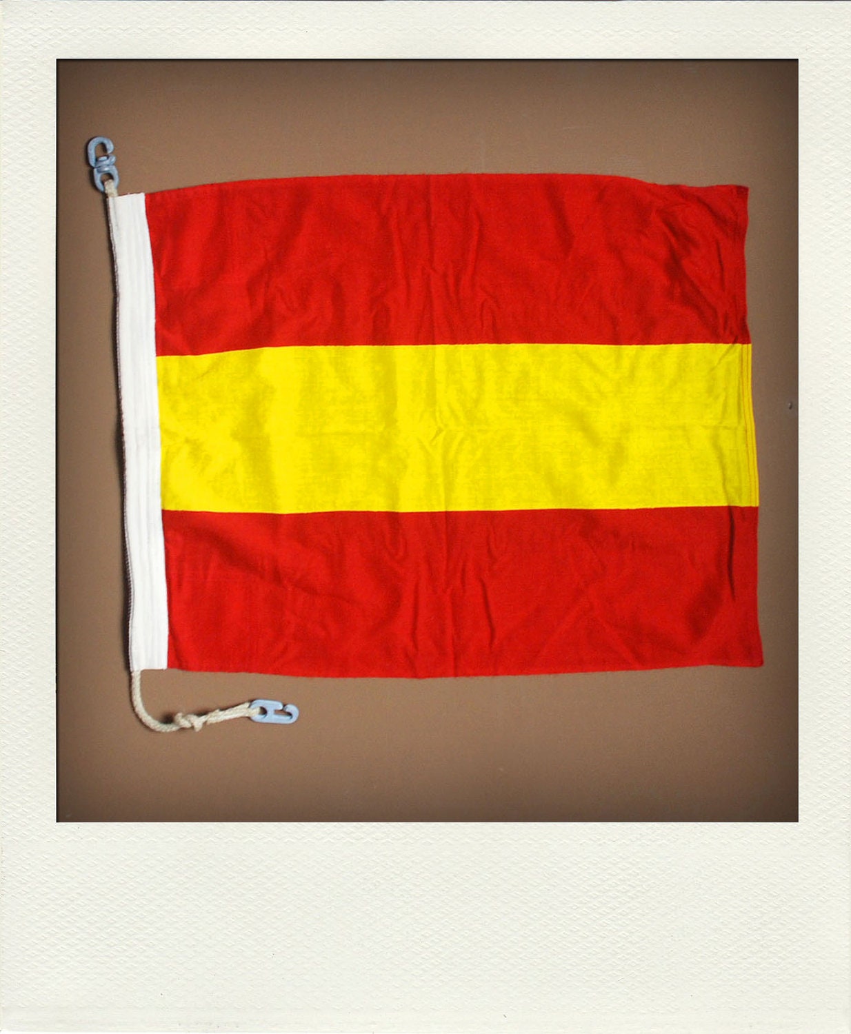 Vintage Circa 60s German Wool Bunting Colorful Nautical Navy Flag - Number 1