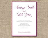 Marissa Printable Wedding Invitation Suite
