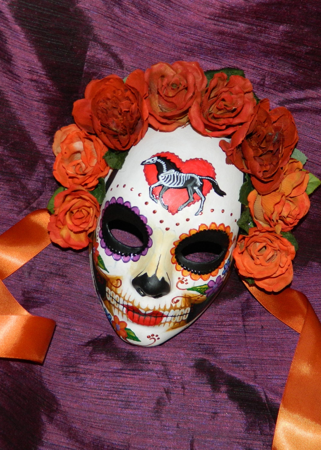 Dia de los Muertos Deaths Head Skull, Horse Skeleton, Mask Made on Order