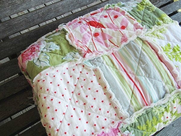 Queen Size Quilt, Rag, Nicey Jane, ALL NATURAL, fresh modern handmade bedding