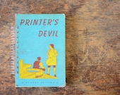 Vintage Book Journal .. Printer's Devil