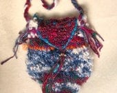rustic handknit gypsy shoulder bag - anastasia wanders in a patchouli dream - on sale
