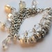 chunky chain bracelet, charm bracelet, pearl bracelet, pandora bracelet, wedding bracelet, multi strand bracelet....Chained Melody