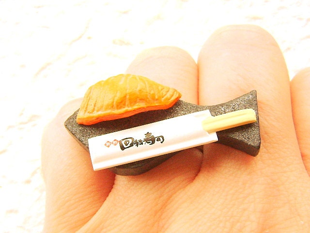 Sushi Ring Miniature Food Jewelry Traditional Japanese Food