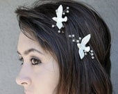 Love birds, wedding hair accessories, bobby hair pins