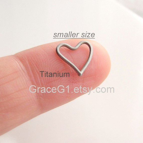 Cool Cartilage Earrings on Tragus Earring  Titanium Cartilage Earrings  Titanium Heart Earrings