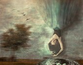 Falling Up - 8 X 8 fine-art photo collage print