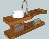 Open Floating Shelves Bathroom Vanity