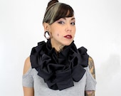 SALE KOMO Neck Garland Scarf  in Light Dark Charcoal
