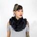 SALE KOMO Neck Garland Scarf in Light Dark Charcoal