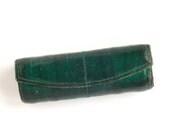 Vintage Eighties Forest Green Eel Skin Lipstick Case/Mother's Day Gift/Vintage Beauty Accessory