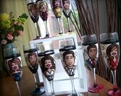 Bridal Party Glasses - Champagne Toast - Custom 10 glasses