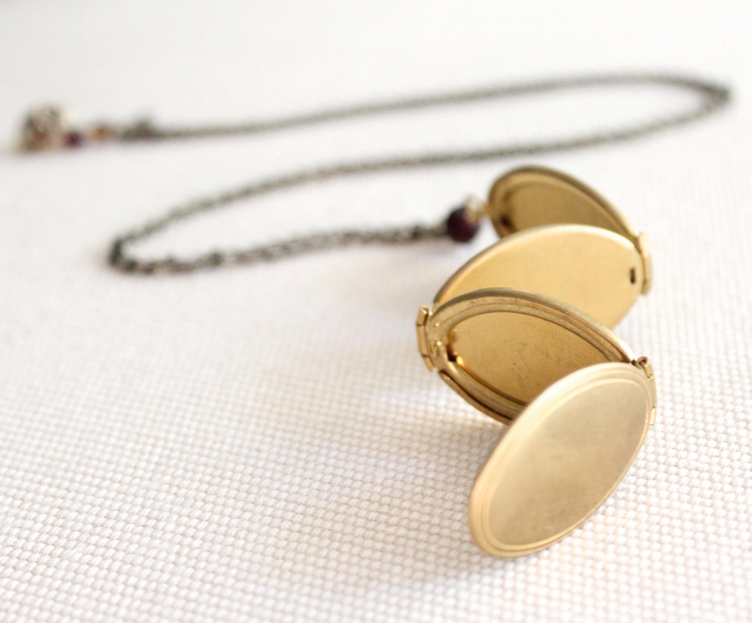 Gold Locket  - Accordion Style Holds Four Photos, Antique Finish is Perfect for Mom