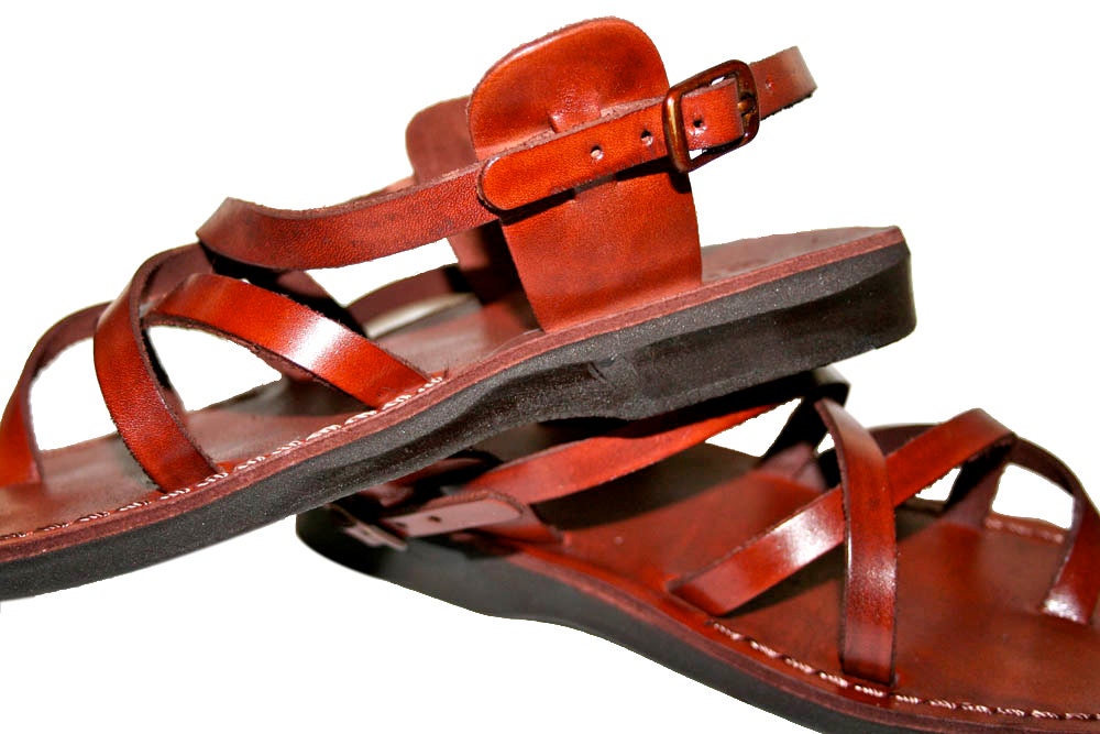 Brown Triple Leather Sandals