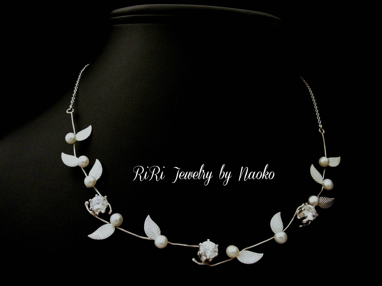 Graceful in Sterling Silver - Bridal Necklace Wedding Necklace