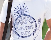 SALE - Electric City Mens' White Bamboo Tshirt - Size X-Large