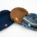Baby boy hats blue brown set of three crochet newborn 0-3 month photo prop