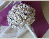Wedding Bouquet  & Boutonierre  - Mulberry Paper Flowers