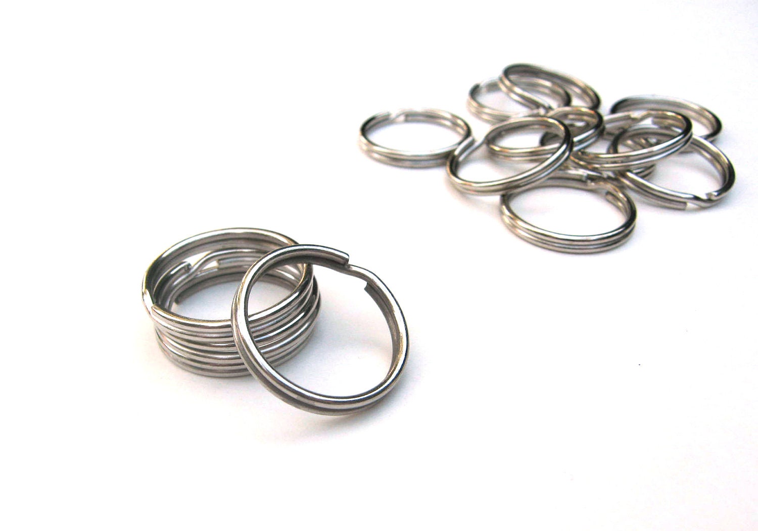 100 Split Key Rings for making Key Chains - 7/8 Inch (22 mm)