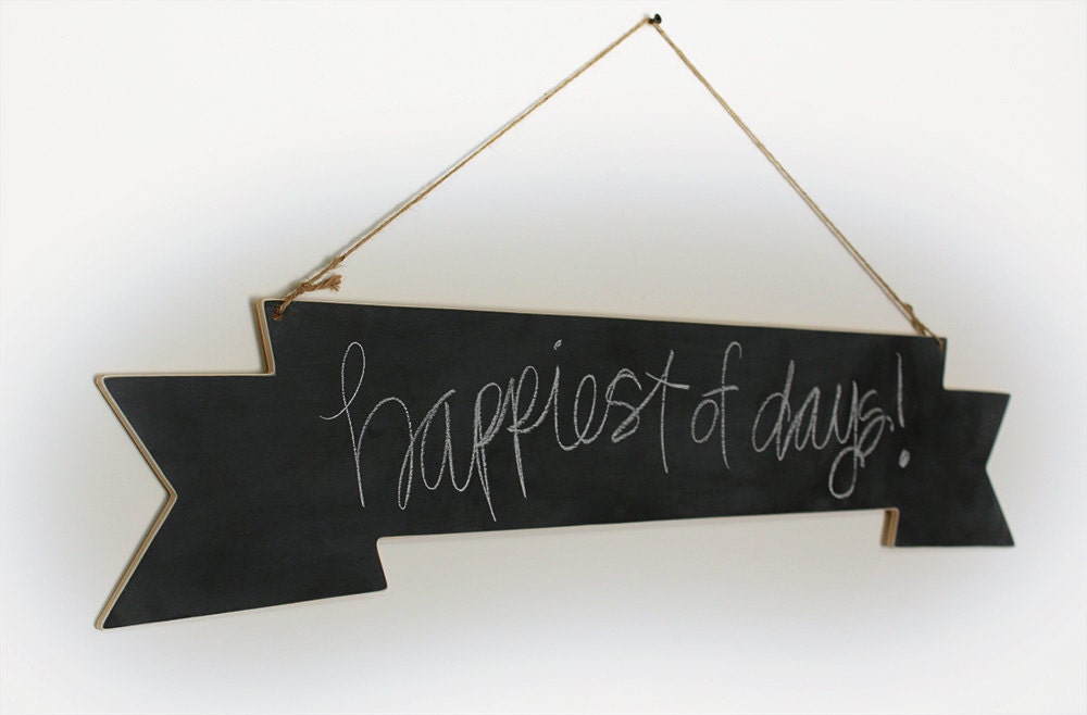 chalkboard banner sign for party, wedding, holiday decor