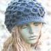 Vintage Style Newsboy Hat brimmed hat chunky hat crochet hat Made to order Lots of Colors