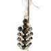 Womens Beaded Earrings Silver and Black Bead Weaving