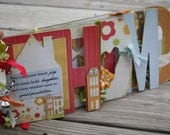 Multi Layer HOME Chipboard Mini Album
