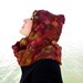 Knitting PDF hooded scarf pattern - A Scattering of Diamonds