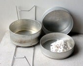 Vintage Cake Tins - office caddy, cooking pans