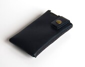 iPhone / iPod Touch / Smartphone Case - Hand Stitched Leather - Steel Blue - FREE SHIPPING