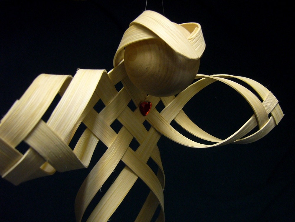 Large Hand Woven Angel