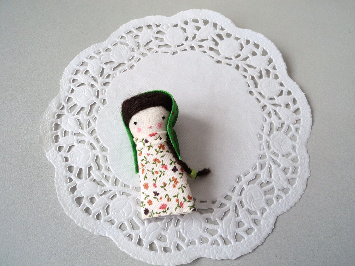 lady little matryoska doll brooch