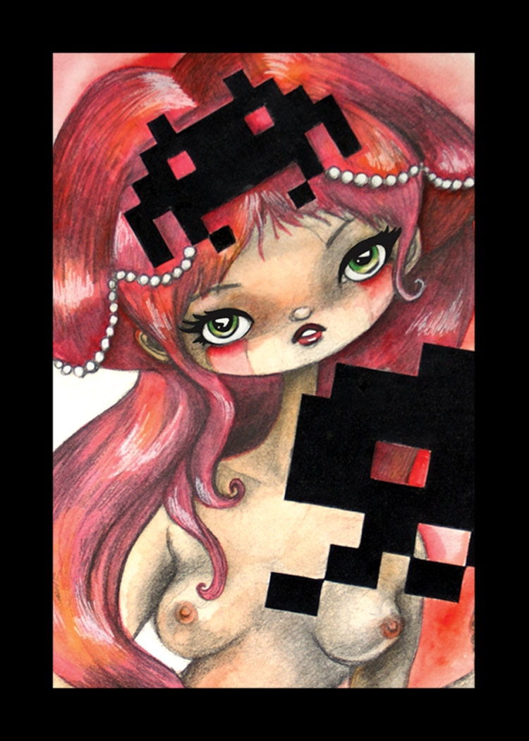 The Invader Original Art Print