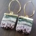 Amethyst Stalactite Druzy Earrings 14k Gold