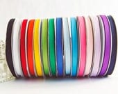 Rainbow Grosgrain Ribbon Spools, 15 color set, 3/8ths wide, 50 yds. of each, 750 total yards