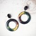 Space earrings - Green Nebula - Space jewelry - Stars, Universe (E111)