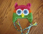 Crochet Baby Girl Owl Hat
