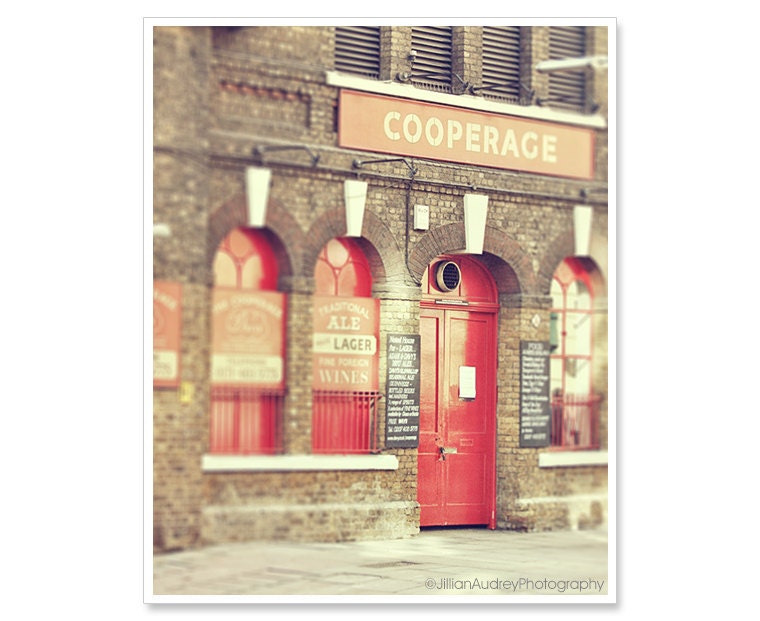 London Photography / Pub Photograph / Red Door Photograph / England Photography / UK Travel / Architecture Brick / Urban City Print / 8x10