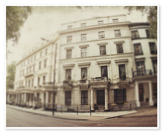 London Photography / Architecture Photo / Abandoned Hotel / Cream White Surreal Photograph / 8x10 print / England City Urban